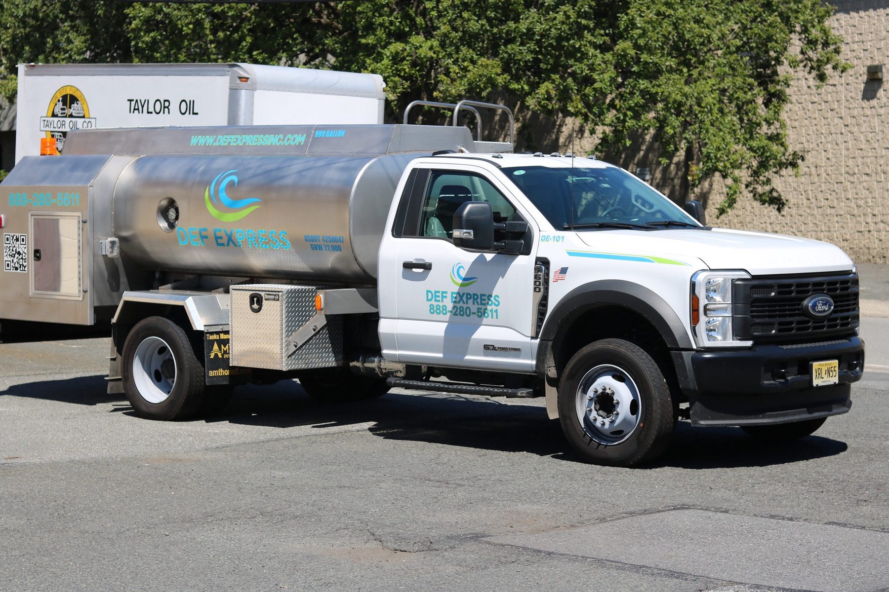 DEF Express delivery truck on the road
